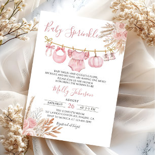 Baby Sprinkle Pumpkin Fall Chá de fraldas Convite