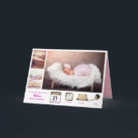 Baby STATS GAROTAS NASCIMENTO ANÚNCIO FOTO COLAGEM<br><div class="desc">Este é um chá de fraldas único, novo bebê, chá de casais, convite de revelação de gênero que você pode personalizar para atender às suas necessidades exatas de evento, ocasião, lançamento! Gráficos bonitos e modernos, gráficos para se adequar a um menino ou menina estão disponíveis nesta loja. GiftsandInvitations.com por LeahG....</div>