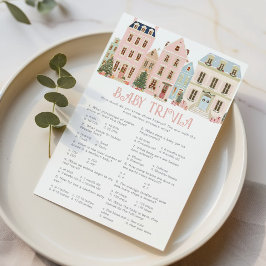 Baby Trivia Christmas Village Baby shower game