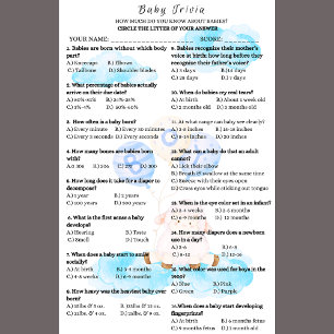 Baby Trivia Little Blue Lamb Jogo Chá