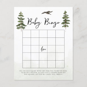 Baby Woodland Watercolor Baby Bingo