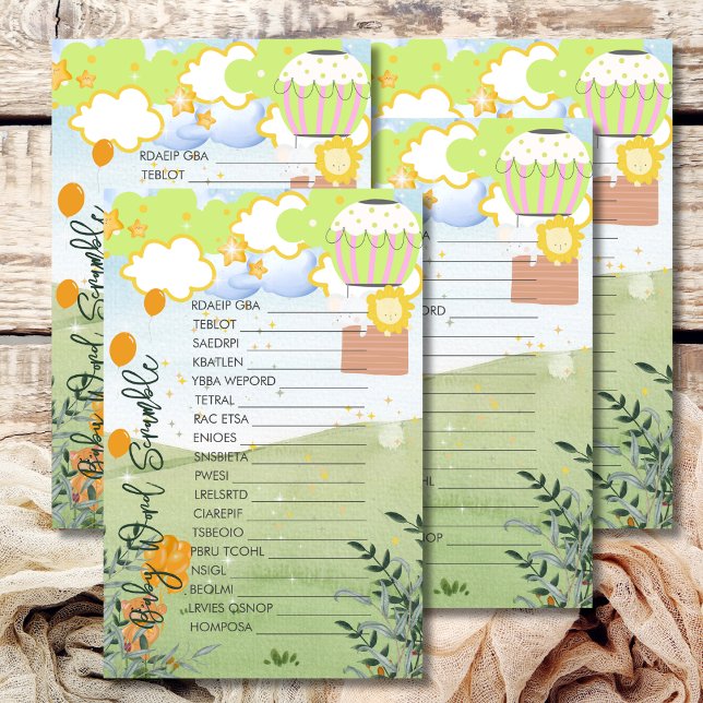 Baby Word Scramble Adventure Iniciar balão de ar q (Criador carregado)