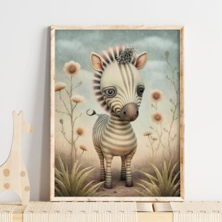 Baby Zebra African Animal | Zebra Wall Impressão