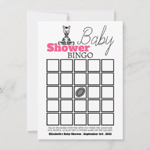 Baby Zebra, Chá de fraldas Bingo