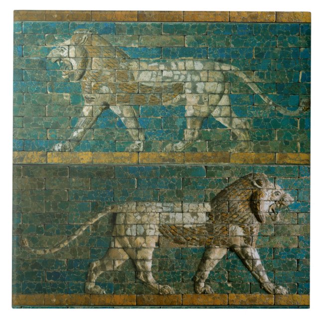 BABYLONIAN LIONS Arte Assíria Antiga (Frente)