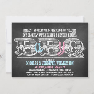 Babyq Gênero Revela Convites Barbeque