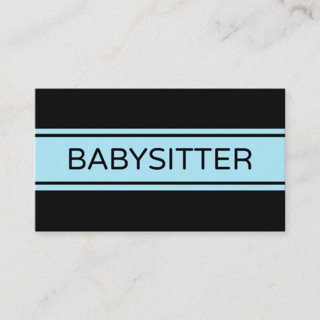 Babysitter Stripe Cartão de visita (Frente)