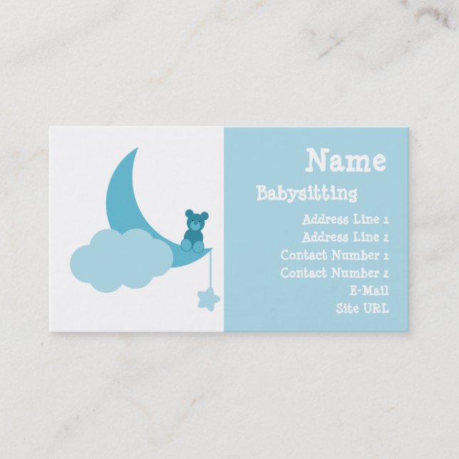 Babysitting Cartão de visita (Frente)