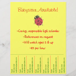 Babysitting Flyer - Ladybug
