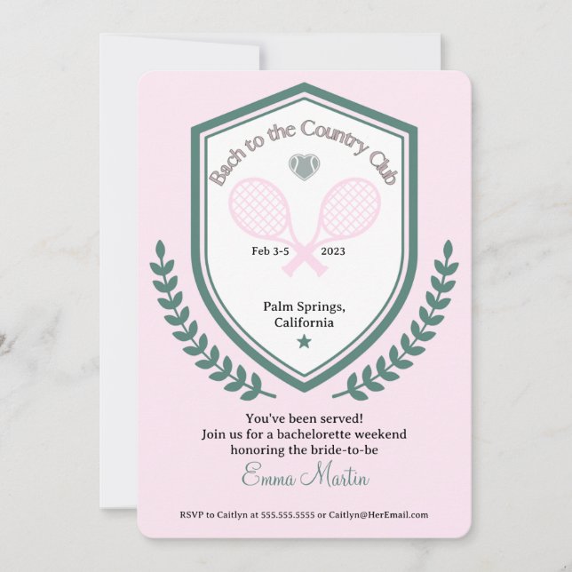 Bach ao Convite do Clube do País (Frente)