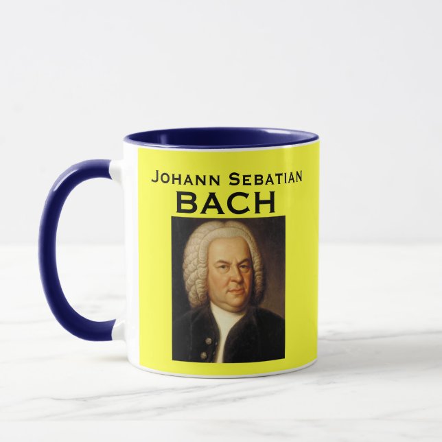 Bach, caneca do retrato de Johann Sebastian (Esquerda)
