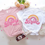 Bachelorette de Camisa T da Noiva Tee Retro<br><div class="desc">Noiva de T-Shirt Bachelorette Retro Noiva Tee Vintage Noiva para BrideTribe Maid</div>