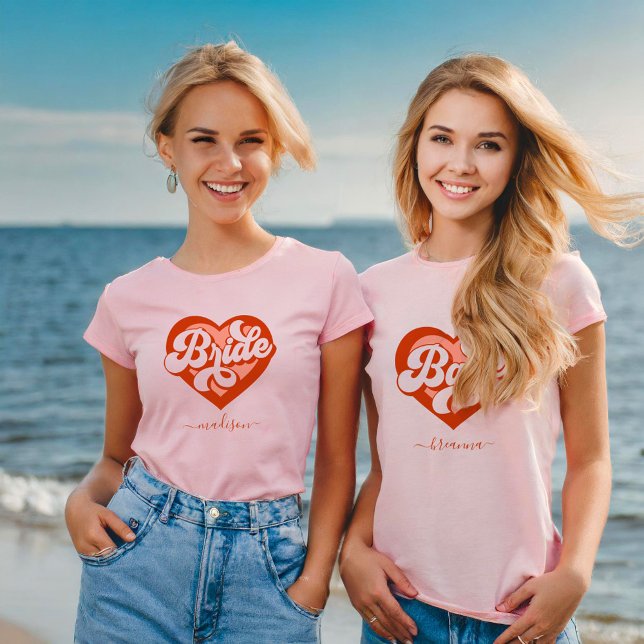 Bachelorette de Camisa T da Noiva Tee Retro (Criador carregado)