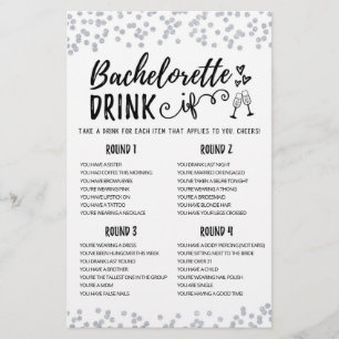 Bachelorette de DRINK IF editável, jogo do Hen Pa