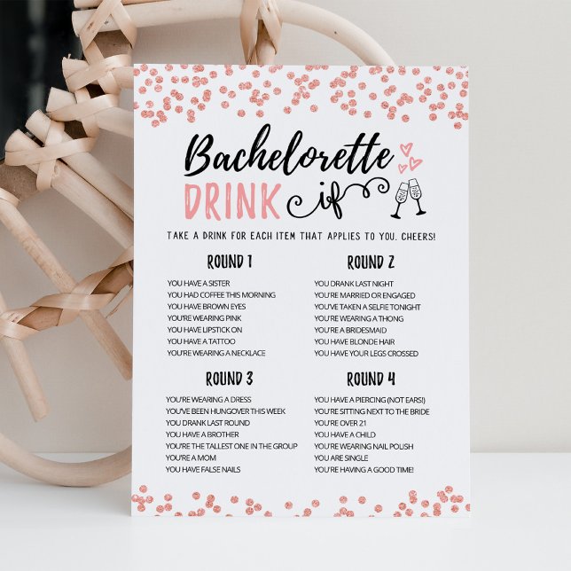 Bachelorette DRINK SE Cartão de Jogo de Festa Hen (Criador carregado)