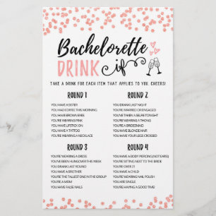 Bachelorette personalizado DRINK IF