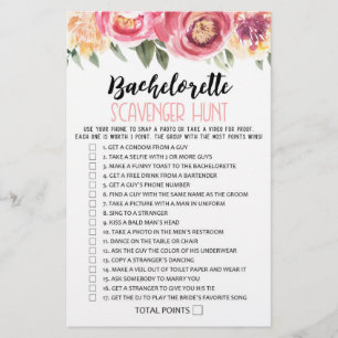 Bachelorette Scavenger Hunt Hen Party