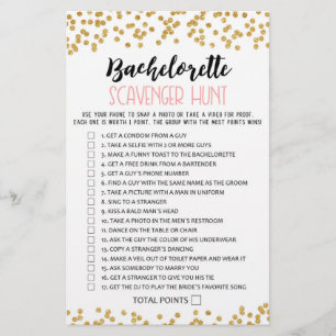 Bachelorette Scavenger Hunt Hen Party
