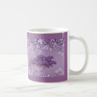 "Bacia caneca de café roxa dos Lilacs"