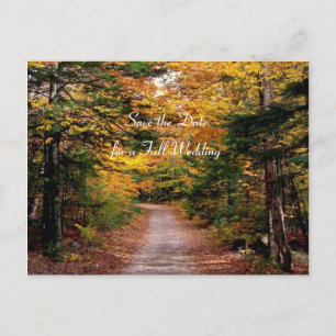 Back Road Fall Save Date Modelo Postcards