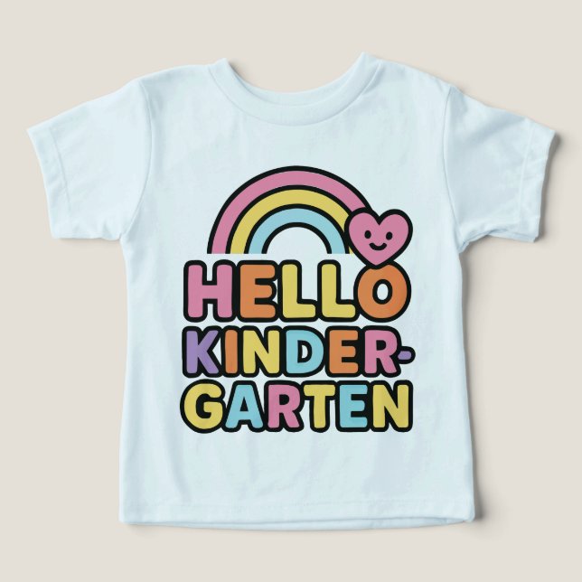 Back to School Hello Kindergarten Teacher Kids (Design frontal)
