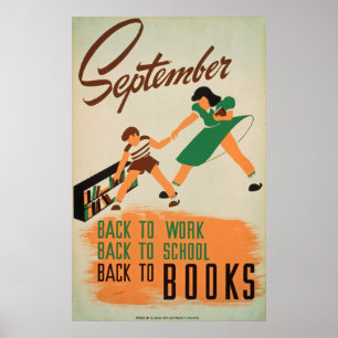 Back To School Vintage Poster