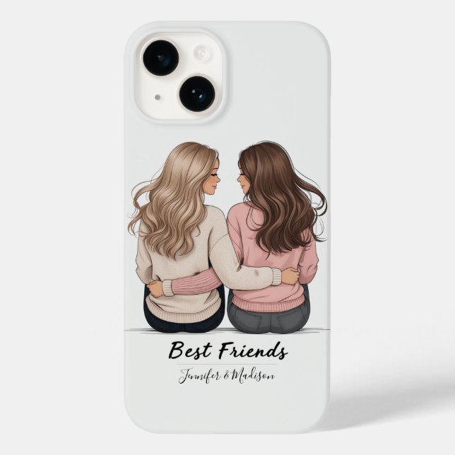 Back View No Face Best Friends Art – Aesthetic iPh (Verso)