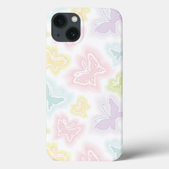 Background with butterflies in watercolor (Verso)