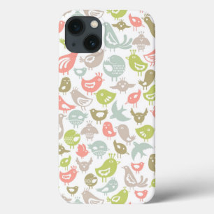 background with colorful birds ornament