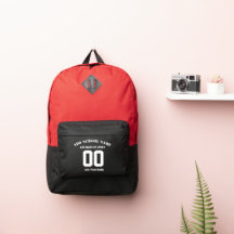Backpack da Autoridade de Porta Vermelha e Preta
