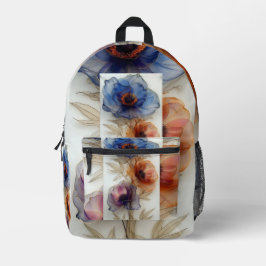 Backpack Floral com Fundo Branco | Na moda Ev