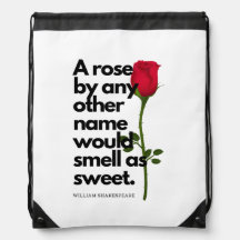 A SHAKESPEARE POEM AND A ROSE  grocery bag 