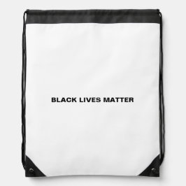 Backpacks Black Lives Matam texto preto branco minimalista