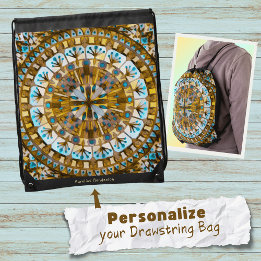 Backpacks Boho Mosaico - Azulejo amarelo - Mel