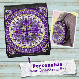 Backpacks Boho Mosaico Azulejo Violet Flame -