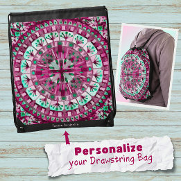 Backpacks Boho Mosaico - Berry Rosa Azulejo -
