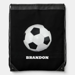 Backpacks Bola de Futebol Masculino Preta Estilosa Personali