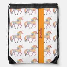 Backpacks Cavalo Mágico Arco-íris Personalizado