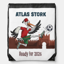 Cegonha Atlas Marrocos Futebol 2026 Mascote Esport