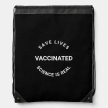 Ciência vacinada é real, salva vidas preto branco