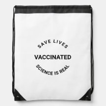 Ciência vacinada é real, salva vidas preto branco