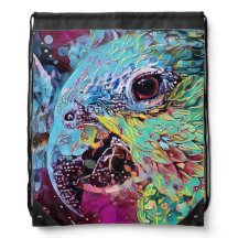 Design Abstrato de Papagaio Tropical