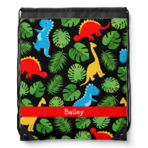 Dinossauros Palmas tropicais Crianças de volta ao 