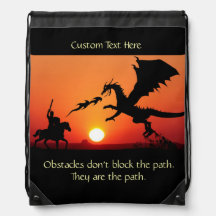 Dragão vs Knight Inspirational Motivational