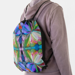 Backpacks Dragonfly Garden Abstrato Floral