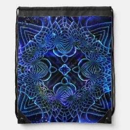 Backpacks Geometria Galáctica Elétrica Azul Grande