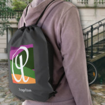 Letra inicial monograma moderna púrpura