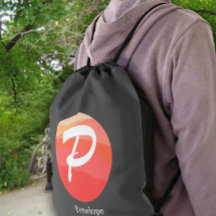 Monograma Moderno - Letra Inicial P Laranja