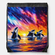 Orcas Sob Galaxy Sky 02 Design por Rich AMeN