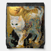 Serene Rinpa Cat | Zen Dourado japonês